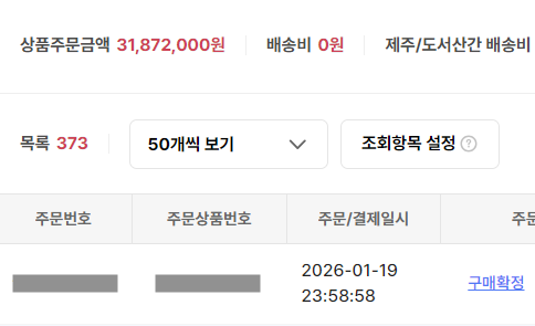 1회 판매 3,100만원